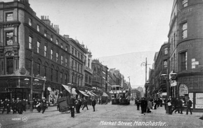 Market Street, Manchester, c.1910 by English Photographer